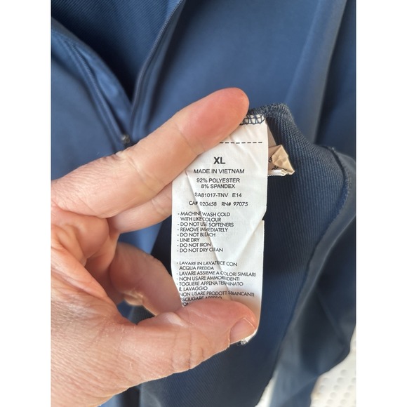 Saucony Run Warm Quarter Zip Men's XL Blue Reflective Jacket Shirt Long SLV - Picture 6 of 9